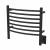 Amba HCMB Jeeves Model H Curved 7 Bar Hardwired Towel Warmer in Matte Black