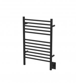 Amba ESMB Jeeves Model E Straight 12 Bar Hardwired Towel Warmer in Matte Black