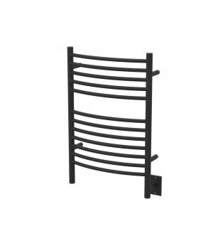 Amba ECMB Jeeves Model E Curved 12 Bar Hardwired Towel Warmer in Matte Black