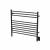 Amba KSMB Jeeves Model K Straight 10 Bar Hardwired Towel Warmer in Matte Black