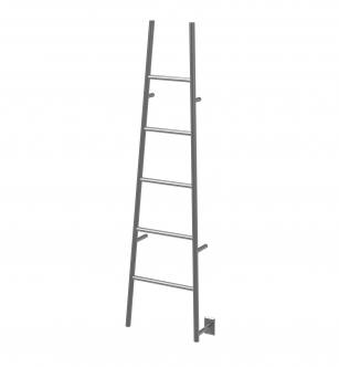 Amba ASB Jeeves Model A Ladder 5 Bar Hardwired Drying Rack in Brushed