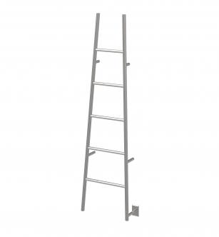 Amba ASP Jeeves Model A Ladder 5 Bar Hardwired Drying Rack in Polished
