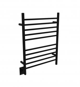 Amba RWH-SMB-LEFT Radiant Hardwired (Left Side) Straight 10 Bar Towel Warmer in Matte Black