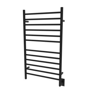 Amba RWHL-SMB Radiant Large Hardwired Straight 12 Bar Towel Warmer in Matte Black