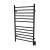 Amba RWHL-SMB Radiant Large Hardwired Straight 12 Bar Towel Warmer in Matte Black