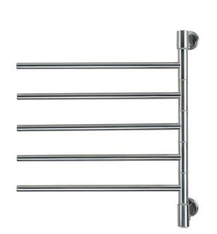 Amba J-D005P Swivel Jack Model D005 5 Bar Plug-in Towel Warmer in Polished