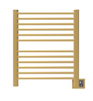 Amba S2933SB Sirio Model S2933 12 Bar Hardwired Towel Warmer in Satin Brass