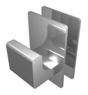 Amba AQ-BH-P Quadro Bathrobe Hanger - Polished