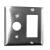 Amba AJ-DGP-B Radiant Square Double Gang Plate - Brushed