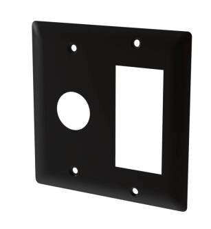 Amba AJ-DGP-MB Jeeves Double Gang Plate - Matte Black