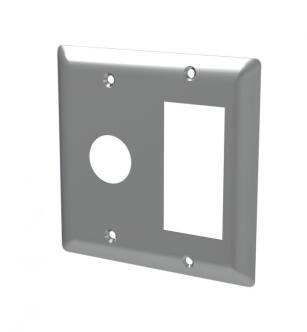 Amba AJ-DGP-P Radiant Square Double Gang Plate - Polished