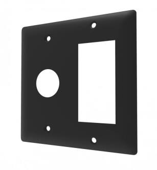 Amba AR-DGP-MB Radiant Double Gang Plate - Matte Black