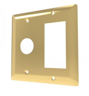 Amba AR-DGP-PG Radiant Double Gang Plate - Polished Gold