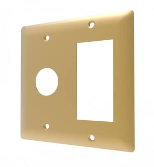 Amba AR-DGP-SB Radiant Double Gang Plate - Satin Brass