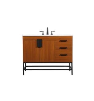 ARKA-E VF48842MTK Bathroom Vanity in Teak/Black