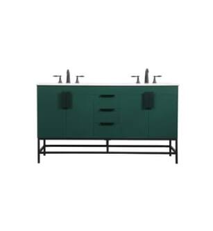 ARKA-E VF48860DMGN Bathroom Vanity in Green/Black