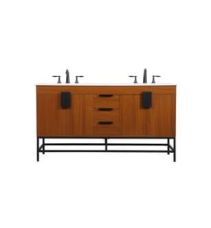 ARKA-E VF48860DMTK Bathroom Vanity in Teak/Black