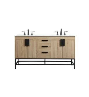 ARKA-E VF48860DMW Bathroom Vanity in Mango Wood/Black