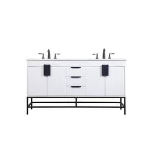 ARKA-E VF48860DMWH Bathroom Vanity in White/Black