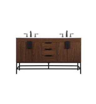 ARKA-E VF48860DMWT Bathroom Vanity in Walnut/Black