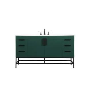 ARKA-E VF48860MGN Bathroom Vanity in Green/Black