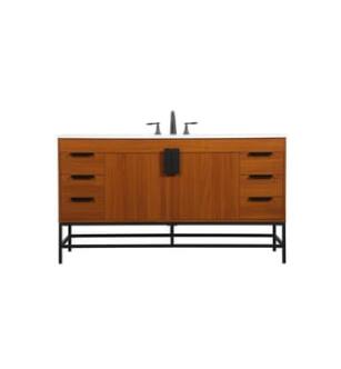 ARKA-E VF48860MTK Bathroom Vanity in Teak/Black