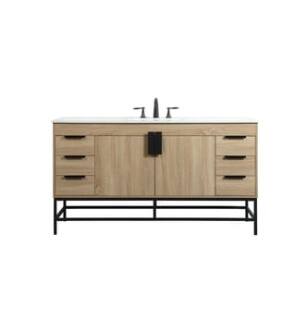 ARKA-E VF48860MW Bathroom Vanity in Mango Wood/Black