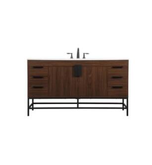 ARKA-E VF48860MWT Bathroom Vanity in Walnut/Black