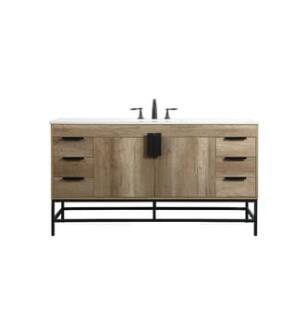 ARKA-E VF48860NT Bathroom Vanity in Natural Oak/Black