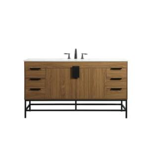 ARKA-E VF48860WB Bathroom Vanity in Walnut Brown/Black