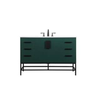 ARKA-E VF488W48MGN Bathroom Vanity in Green/Black