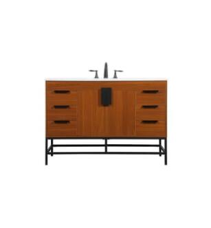 ARKA-E VF488W48MTK Bathroom Vanity in Teak/Black