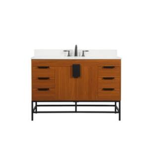 ARKA-E VF488W48MTK-BS Bathroom Vanity in Teak/Black