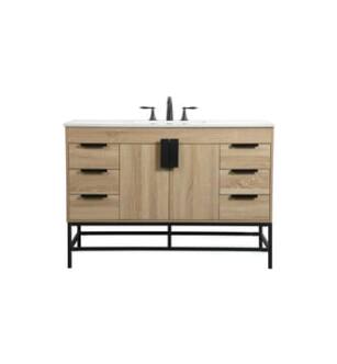 ARKA-E VF488W48MW Bathroom Vanity in Mango Wood/Black