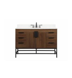 ARKA-E VF488W48MWT-BS Bathroom Vanity in Walnut/Black