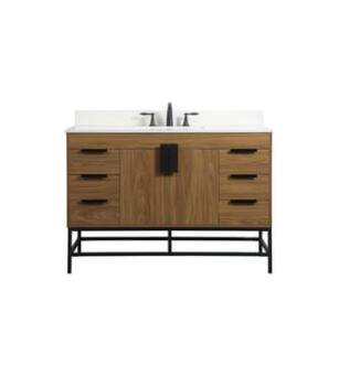 ARKA-E VF488W48WB-BS Bathroom Vanity in Walnut Brown/Black