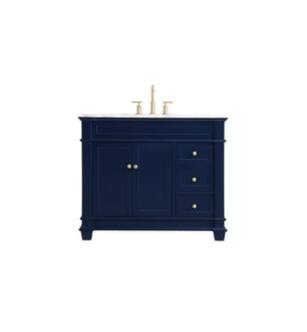 ARKA-E VF50042BL Bathroom Vanity in Blue/Brush Gold