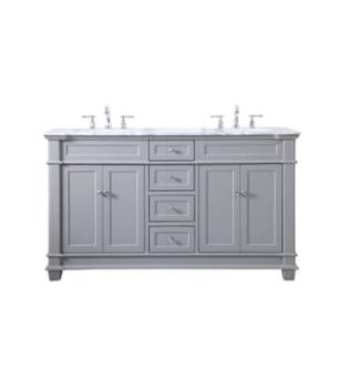 ARKA-E VF50060DGR Bathroom Vanity in Grey/Brush Steel