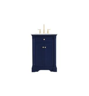 ARKA-E VF53024BL Bathroom Vanity in Blue/Brushed Gold