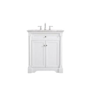 ARKA-E VF53030WH Bathroom Vanity in White/Brushed Nickel