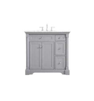 ARKA-E VF53036GR Bathroom Vanity in Grey/Brushed Nickel