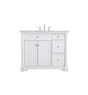 ARKA-E VF53042WH Bathroom Vanity in White/Brushed Nickel