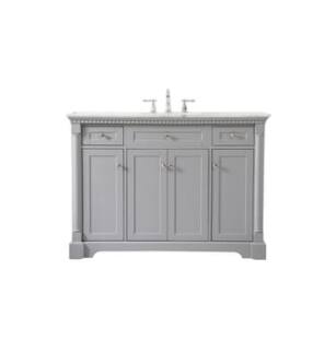 ARKA-E VF53048GR Bathroom Vanity in Grey/Brushed Nickel