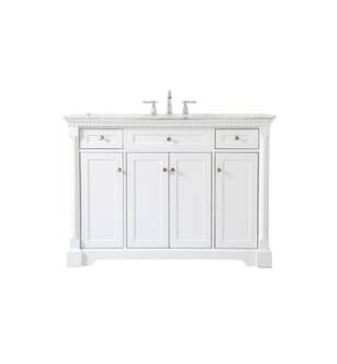 ARKA-E VF53048WH Bathroom Vanity in White/Brushed Nickel