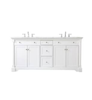 ARKA-E VF53072DWH Bathroom Vanity in White/Brushed Nickel