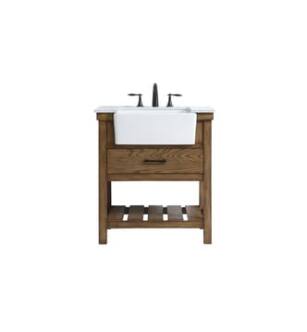 ARKA-E VF60130DW Bathroom Vanity in Driftwood/Black