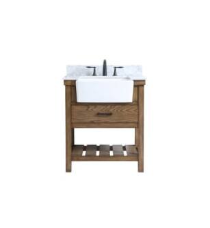 ARKA-E VF60130DW-BS Bathroom Vanity in Driftwood/Black