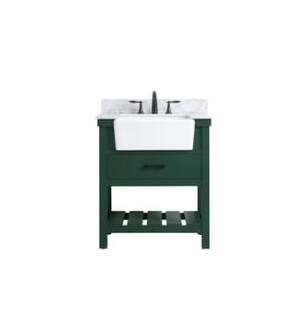 ARKA-E VF60130GN-BS Bathroom Vanity in Green/Black