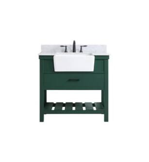 ARKA-E VF60136GN-BS Bathroom Vanity in Green/Black