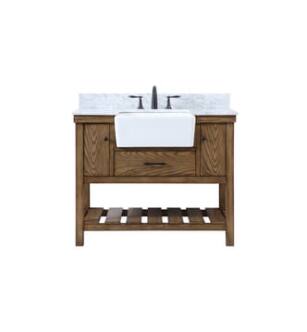 ARKA-E VF60142DW-BS Bathroom Vanity in Driftwood/Black